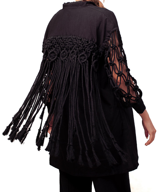 کت زنانه لینن و مکرومه