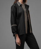 کت زنانه کتان با المان های ایرانی