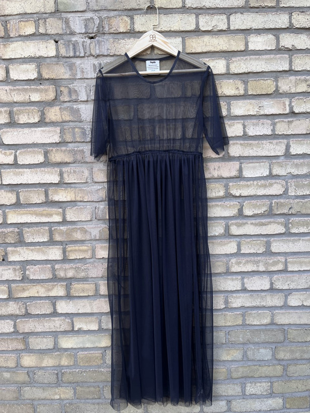 پیراهن تور مشکی بلند